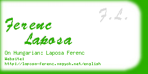 ferenc laposa business card